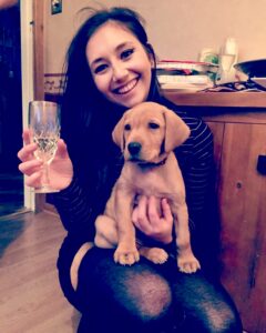Eliza with Dog