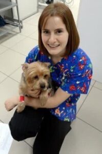 Helen Bye with Dog