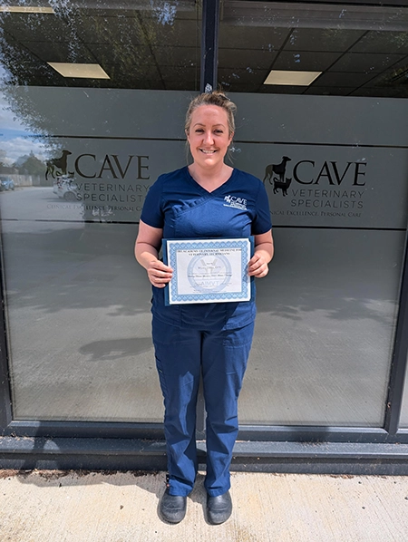 Head Nurse Bryony at Cave Vets