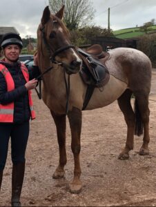 Katie Leyman our veterinary nurse with her horse